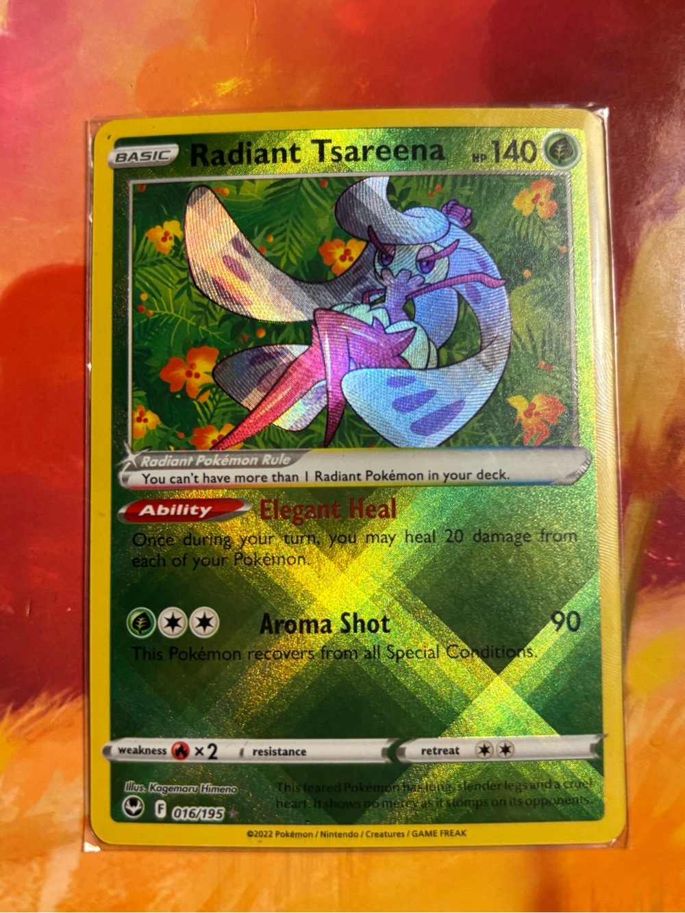 Radiant Tsareena Card - Green Holographic